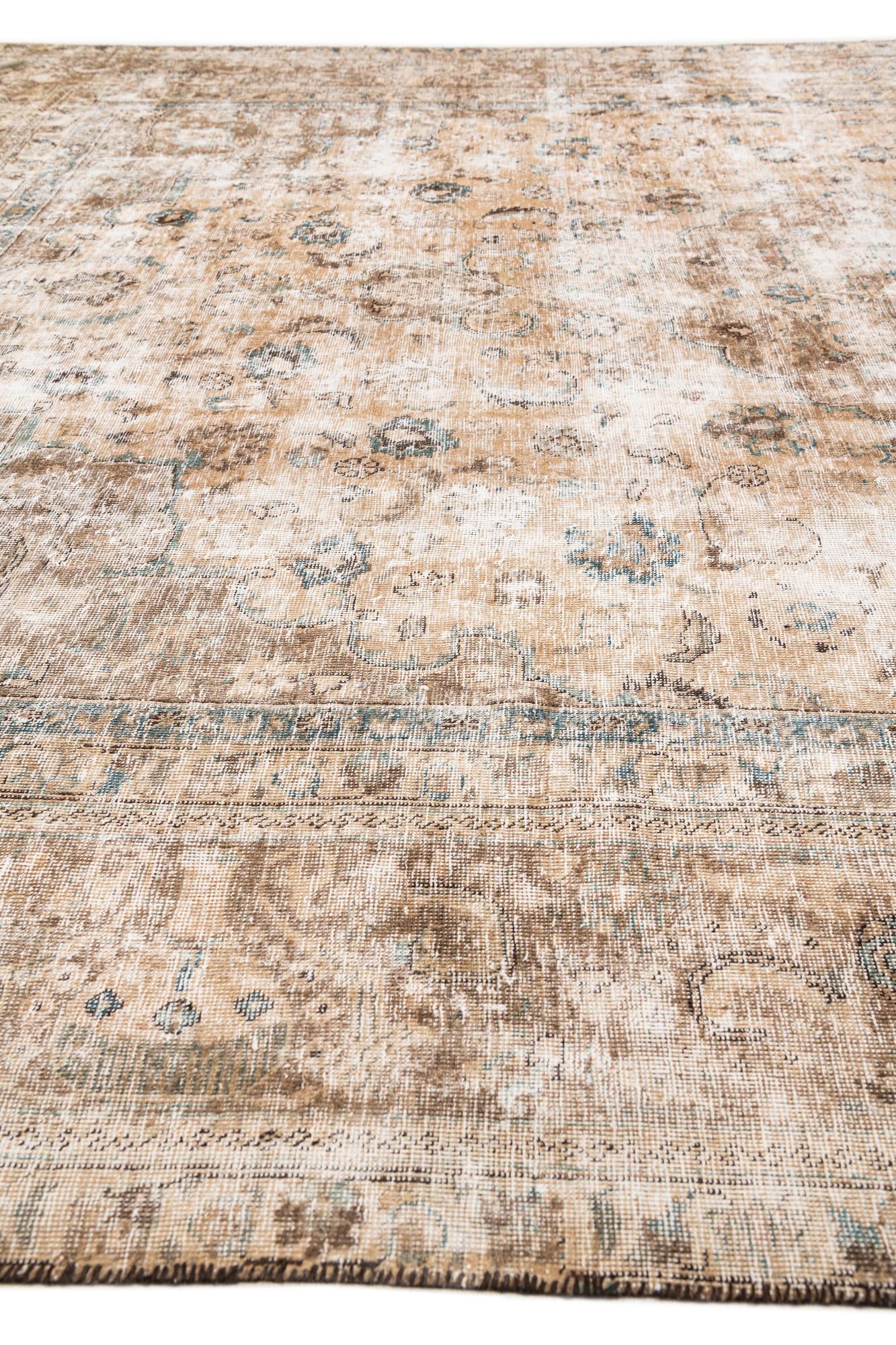 9' 3 x 12' 6 Hand Knotted Ultra Vintage Persian Wool Rug