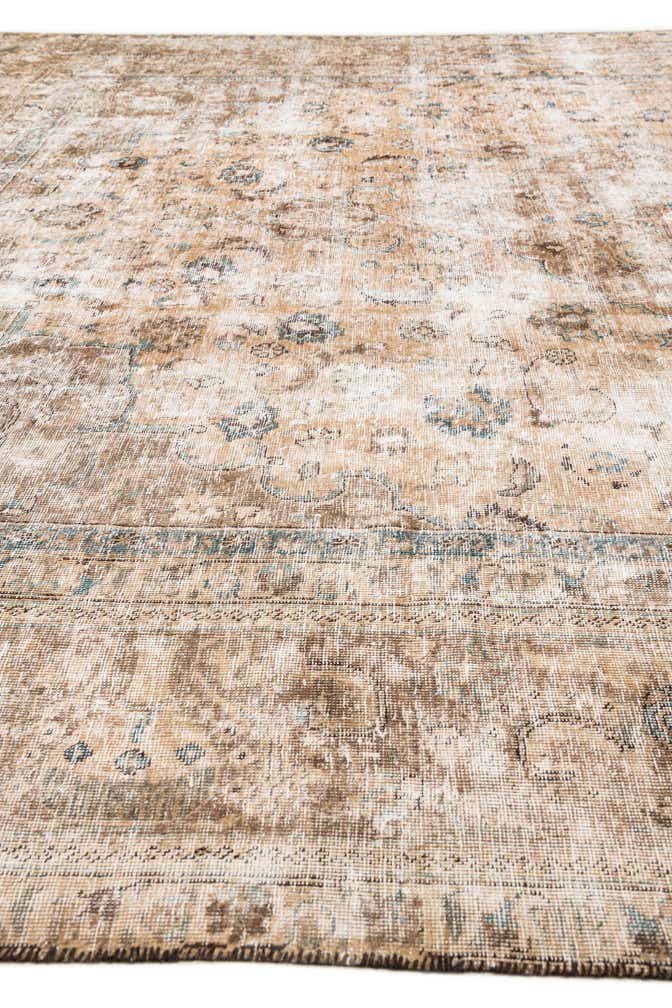 9' 3 x 12' 6 Hand Knotted Ultra Vintage Persian Wool Rug