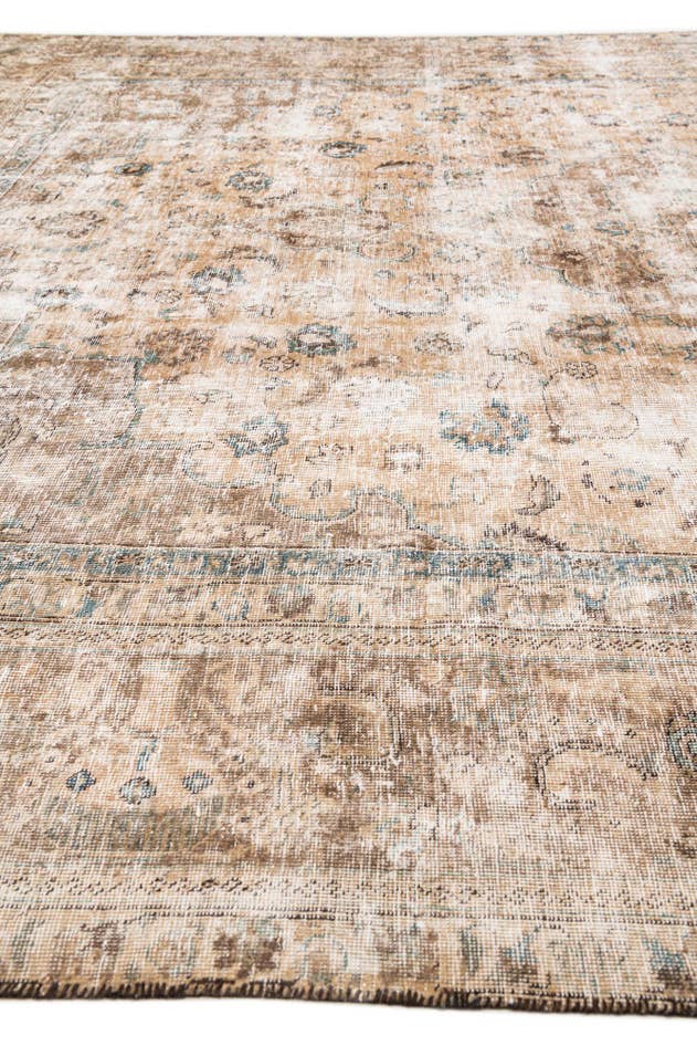 Detail image of 9' 3 x 12' 6 Hand Knotted Ultra Vintage Persian Wool Rug