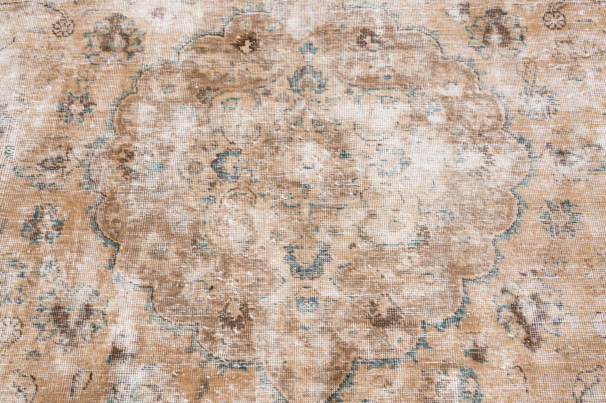9' 3 x 12' 6 Hand Knotted Ultra Vintage Persian Wool Rug