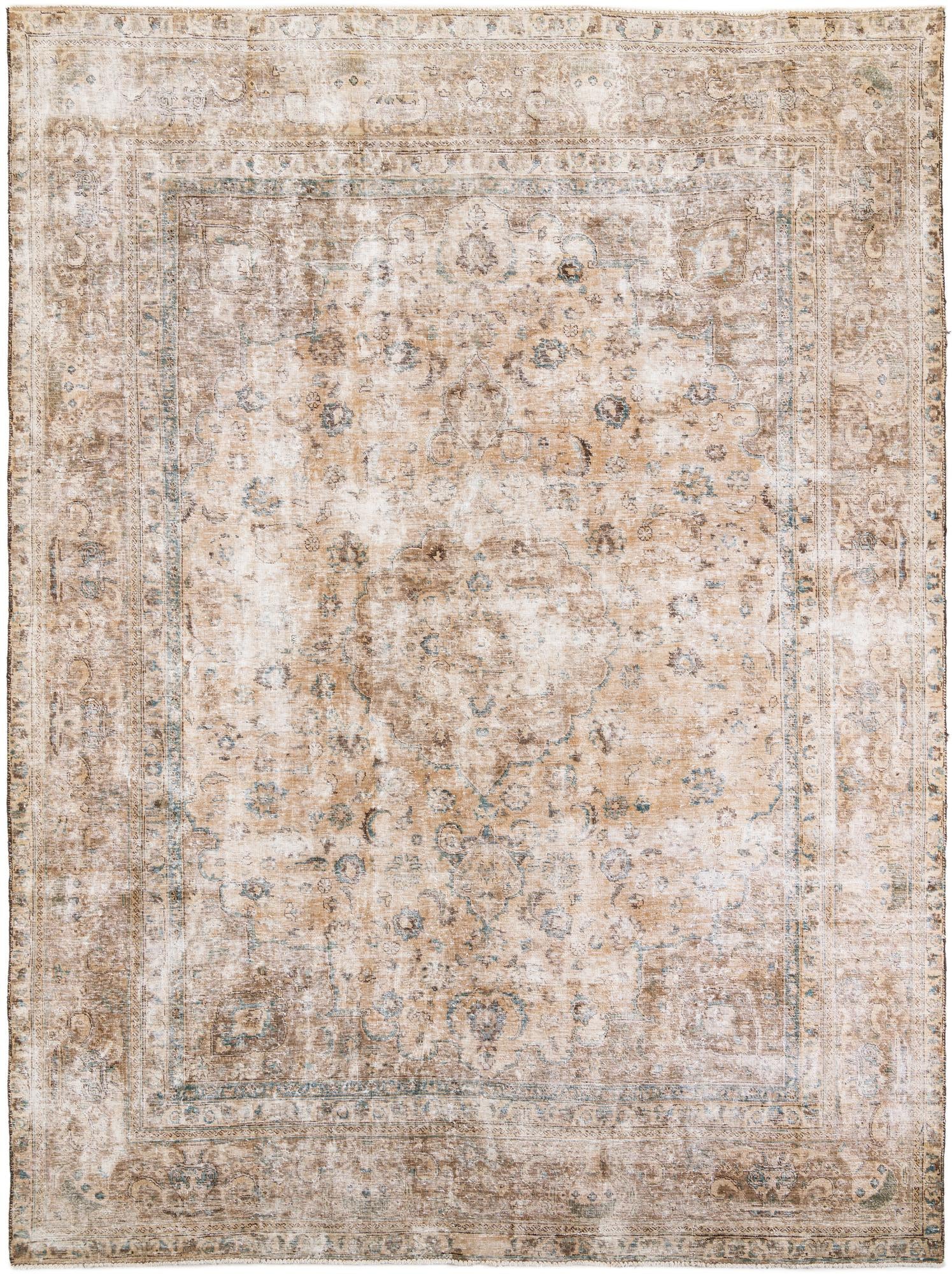 9' 3 x 12' 6 Hand Knotted Ultra Vintage Persian Wool Rug