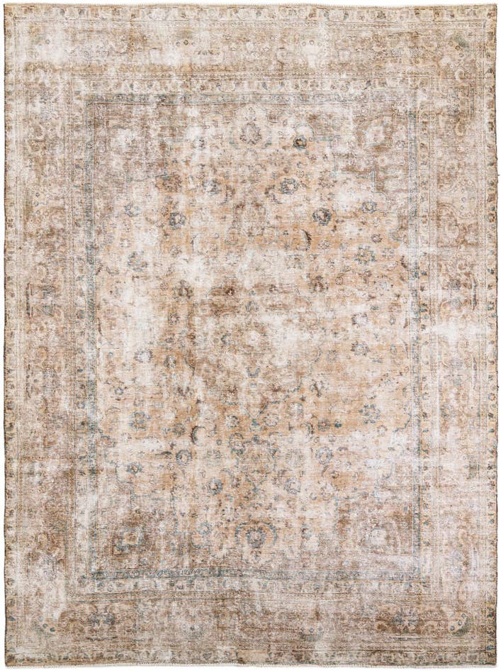 Detail image of 9' 3 x 12' 6 Hand Knotted Ultra Vintage Persian Wool Rug