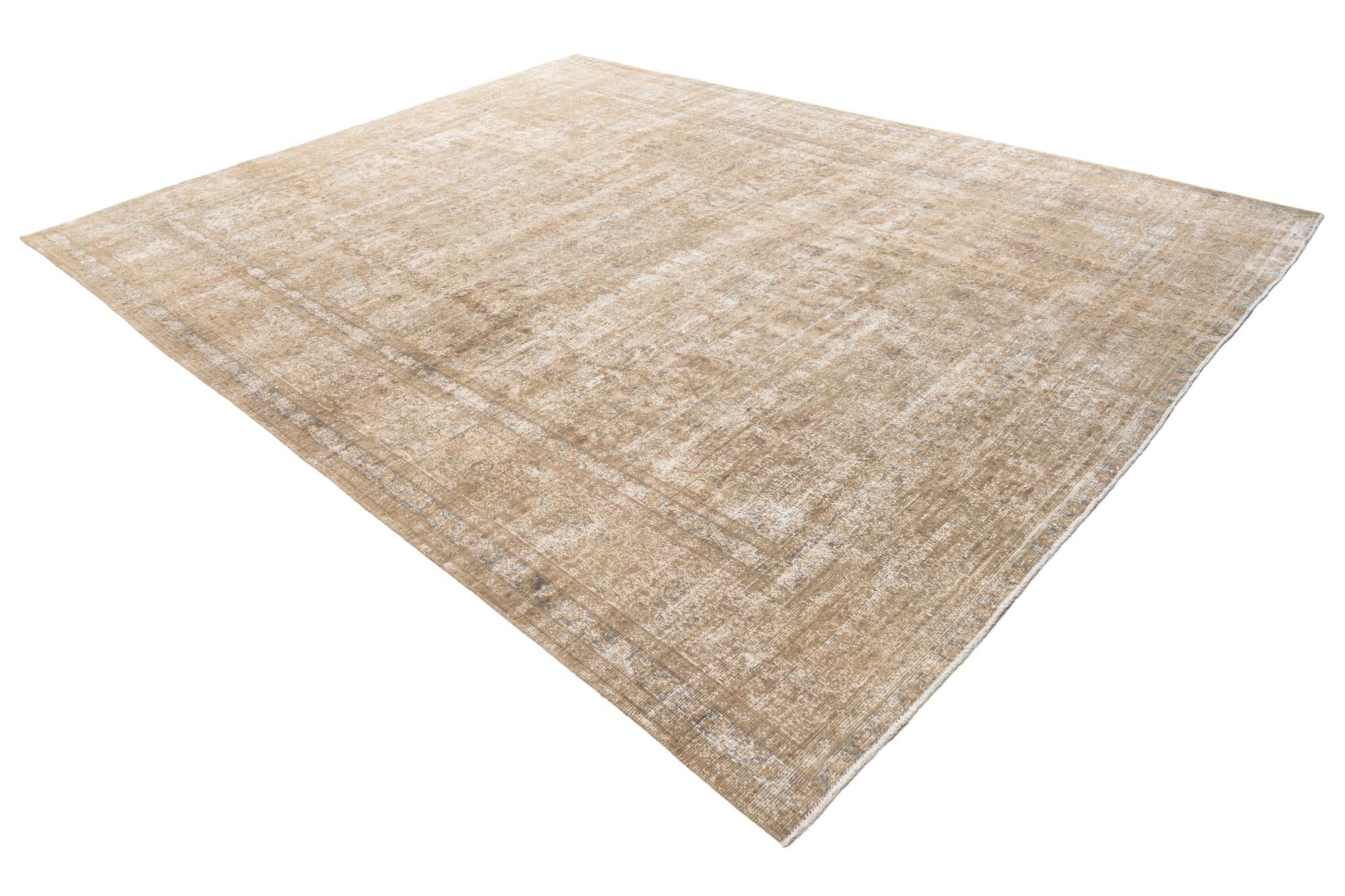 9' 7 x 12' 2 Hand Knotted Ultra Vintage Persian Wool Rug