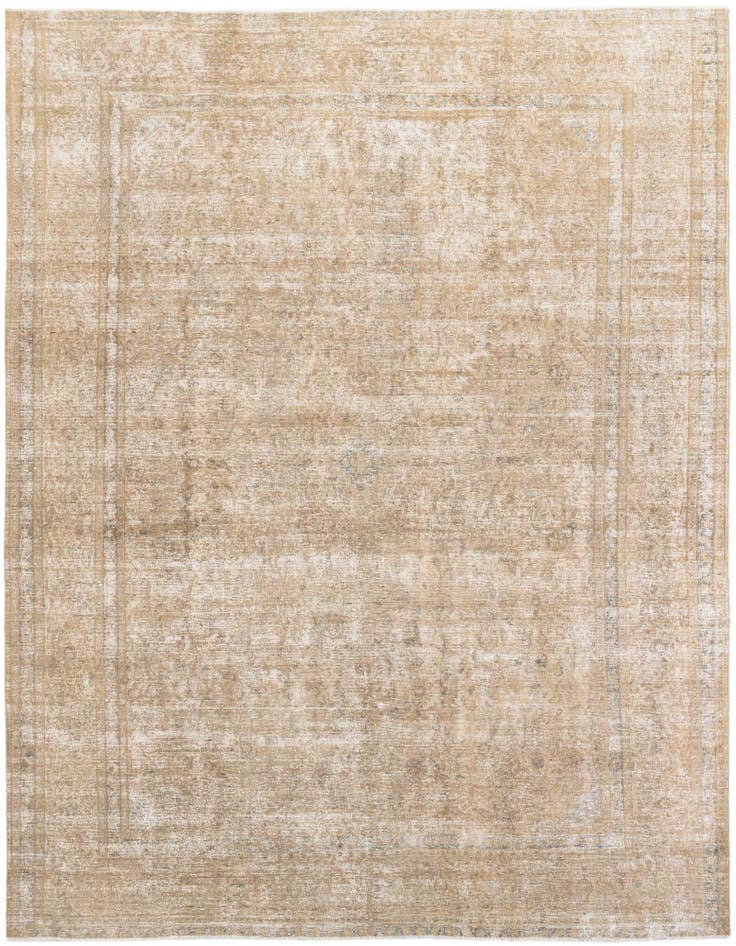 Detail image of 9' 7 x 12' 2 Hand Knotted Ultra Vintage Persian Wool Rug