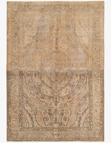 6' 7 x 9' 8 Hand Knotted Ultra Vintage Persian Wool Rug