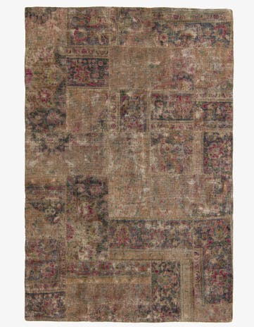 5' 7 x 8' 5 Hand Knotted Ultra Vintage Persian Wool Rug