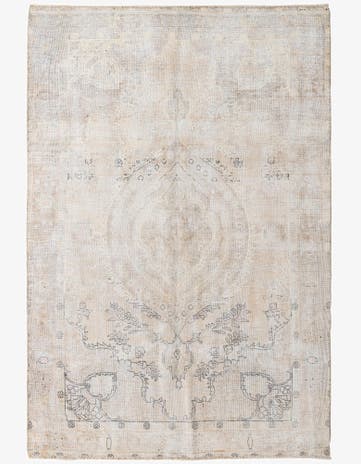 6' 3 x 9' 5 Hand Knotted Ultra Vintage Persian Wool Rug