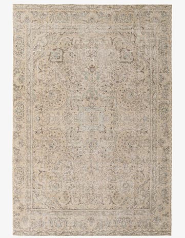 7' 10 x 11' 5 Hand Knotted Ultra Vintage Persian Wool Rug