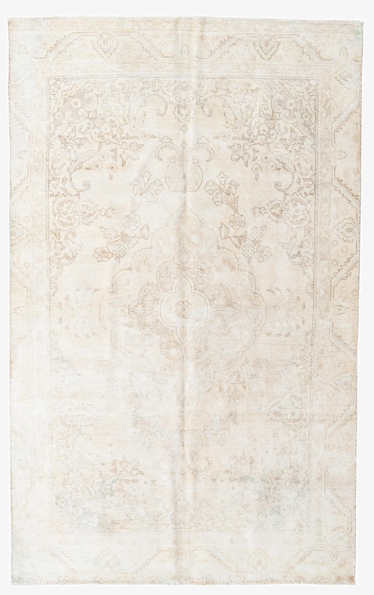 6' x 9' 7  Hand Knotted Ultra Vintage Persian Wool Rug