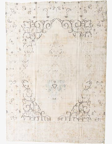 9' x 12' 10 Hand Knotted Ultra Vintage Persian Wool Rug