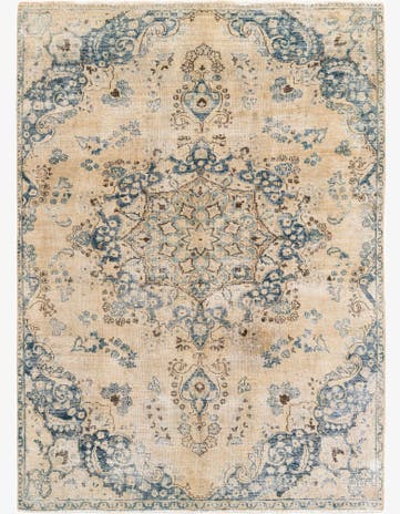 6' 6 x 9' 4 Hand Knotted Ultra Vintage Persian Wool Rug