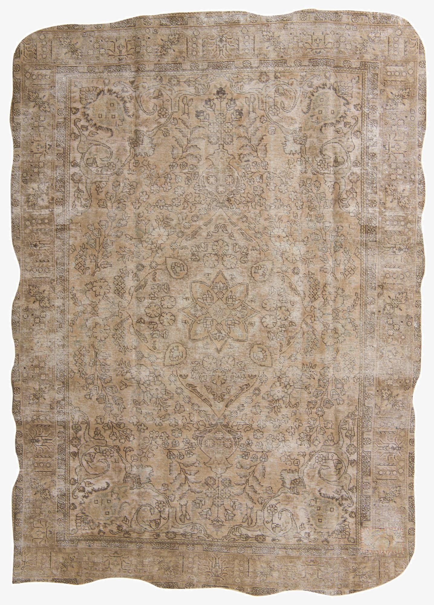 7' 10 x 11'  Hand Knotted Ultra Vintage Persian Wool Rug