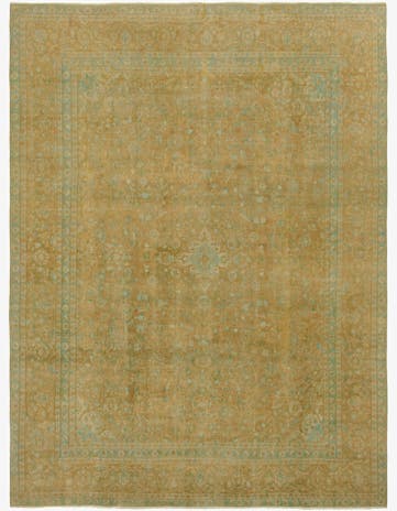 9' 3 x 12' 7 Hand Knotted Ultra Vintage Persian Wool Rug