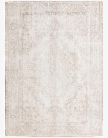 6' 7 x 9' 2 Hand Knotted Ultra Vintage Persian Wool Rug