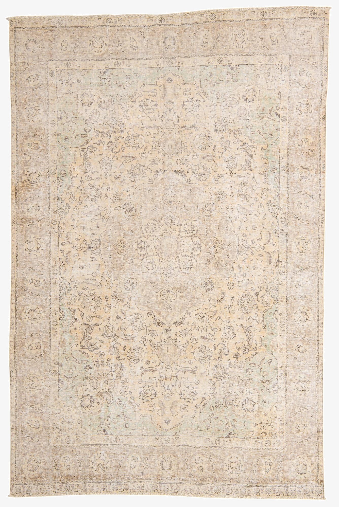 7' 1 x 10' 8  Hand Knotted Ultra Vintage Persian Wool Rug