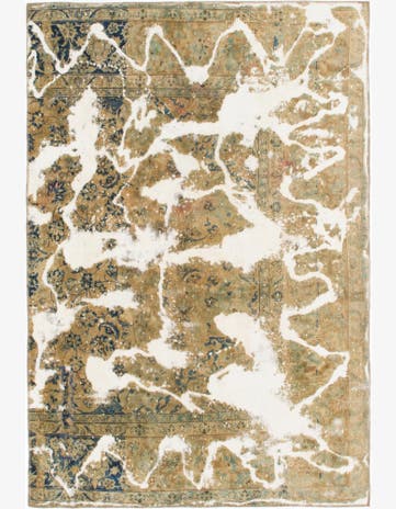 5' 10 x 8' 5 Hand Knotted Ultra Vintage Persian Wool Rug