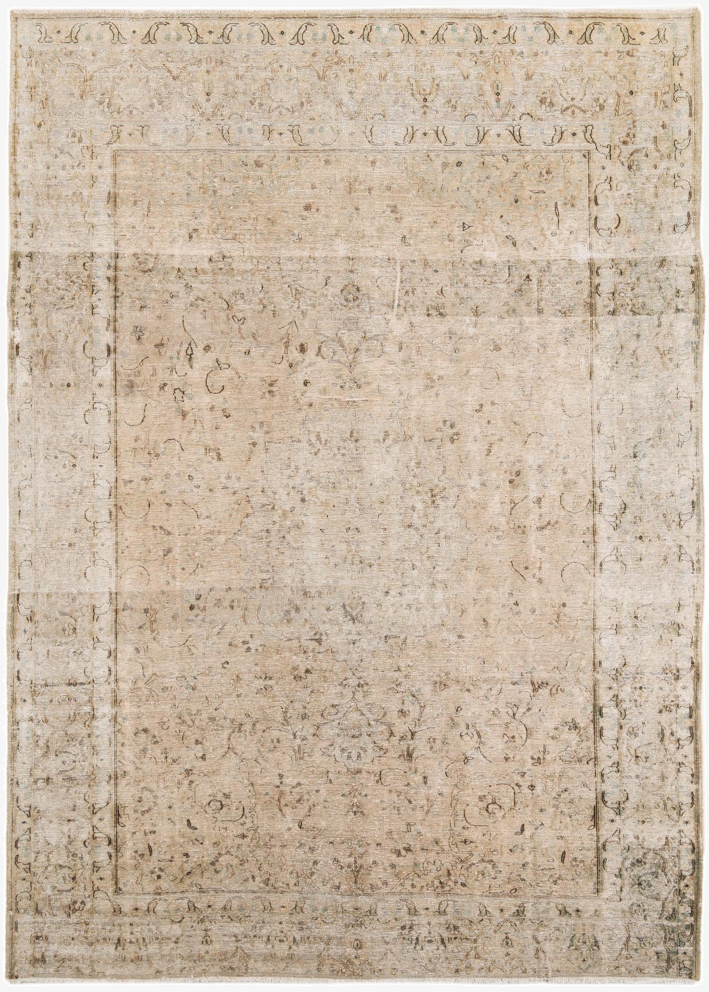 8' x 10' 7  Hand Knotted Ultra Vintage Persian Wool Rug