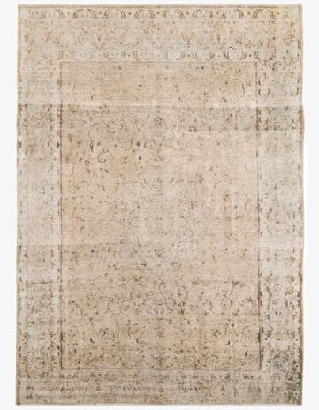 8' x 10' 7 Hand Knotted Ultra Vintage Persian Wool Rug