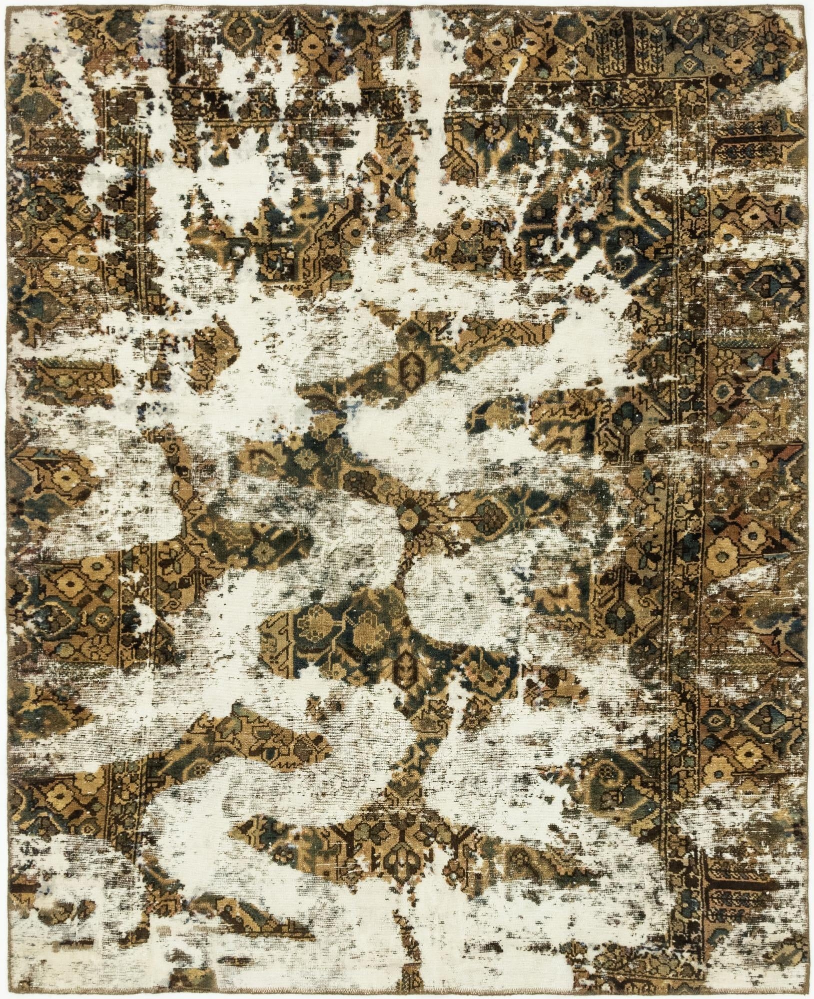 6' 5 x 8'  Hand Knotted Ultra Vintage Persian Wool Rug