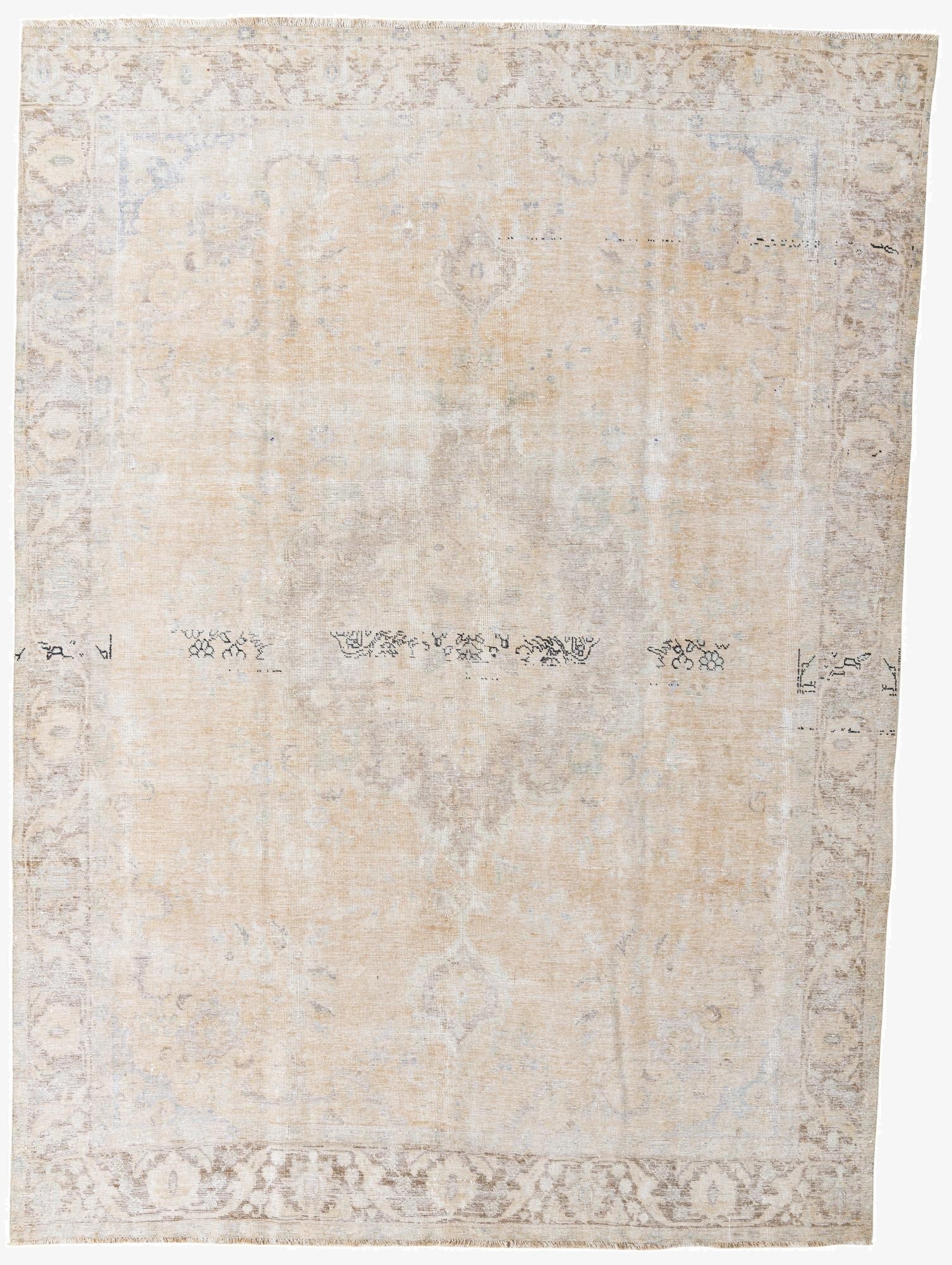 9' x 12' 5  Hand Knotted Ultra Vintage Persian Wool Rug