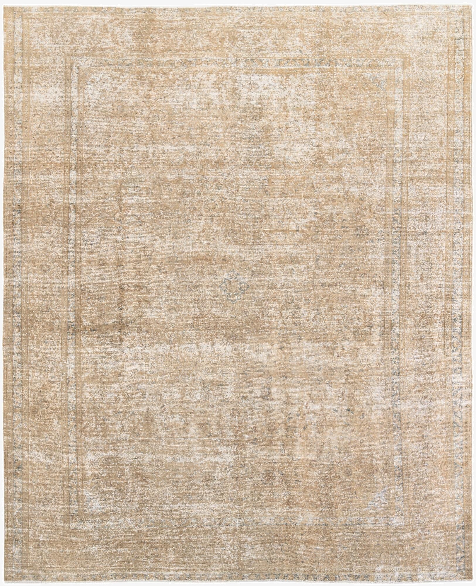 9' 7 x 12' 2  Hand Knotted Ultra Vintage Persian Wool Rug