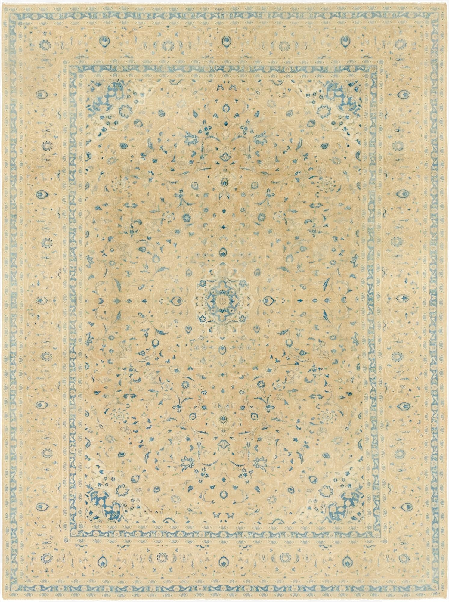 9' 9 x 13' 2  Hand Knotted Ultra Vintage Persian Wool Rug