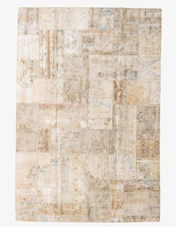 6' 9 x 10' Hand Knotted Ultra Vintage Persian Wool Rug