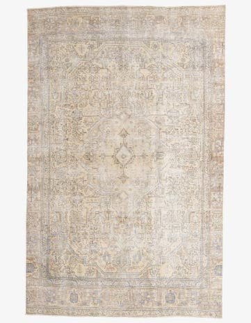 6' 10 x 10' 8 Hand Knotted Ultra Vintage Persian Wool Rug