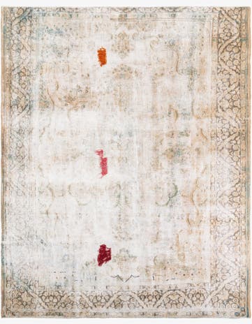 9' 7 x 12' 2 Hand Knotted Ultra Vintage Persian Wool Rug