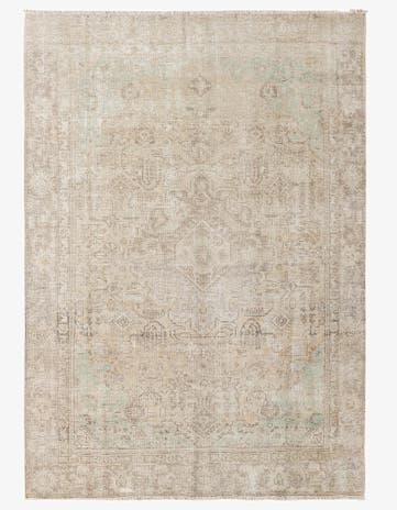 6' 3 x 8' 10 Hand Knotted Ultra Vintage Persian Wool Rug