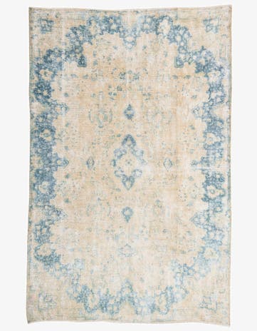 6' 4 x 9' 9 Hand Knotted Ultra Vintage Persian Wool Rug