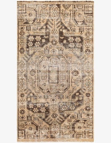 3' 7 x 6' 5 Hand Knotted Ultra Vintage Persian Wool Rug
