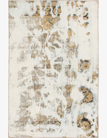 4' 5 x 6' 8 Hand Knotted Ultra Vintage Persian Wool Rug