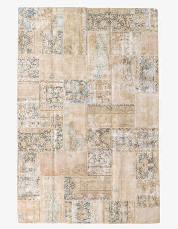 6' 9 x 10' 4 Hand Knotted Ultra Vintage Persian Wool Rug