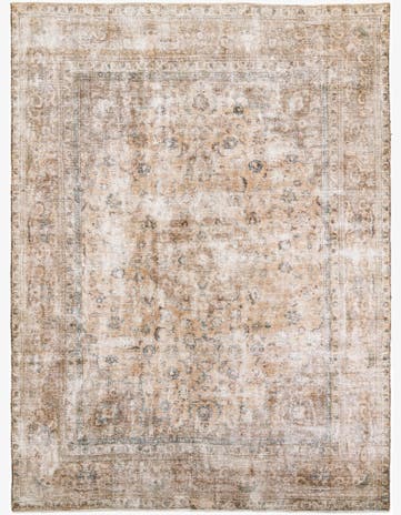 9' 3 x 12' 6 Hand Knotted Ultra Vintage Persian Wool Rug