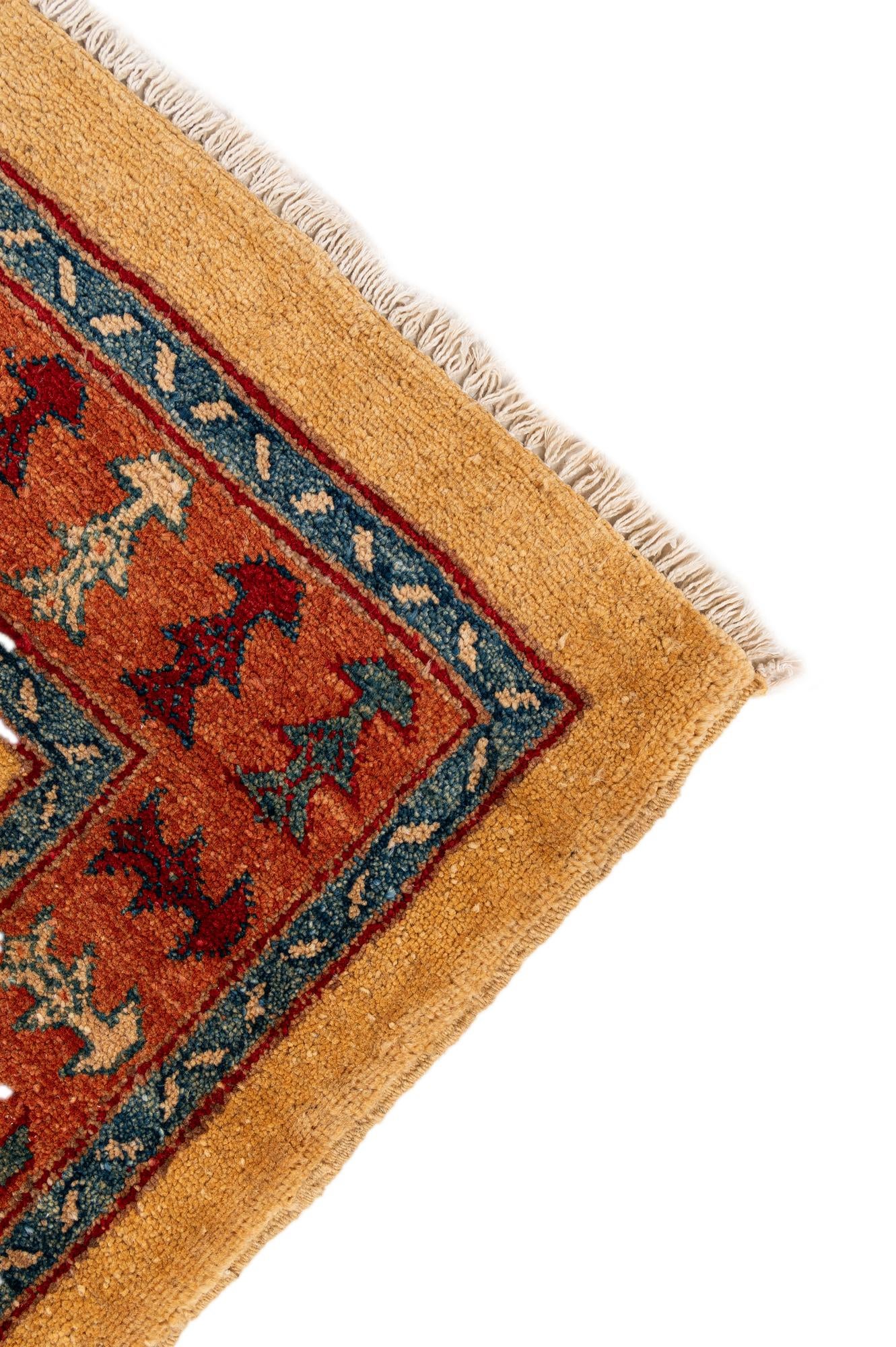 3' 4 x 5' 5 Hand Knotted Ziegler Wool Rug