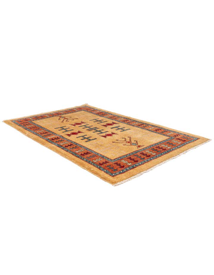 3' 4 x 5' 5 Hand Knotted Ziegler Wool Rug