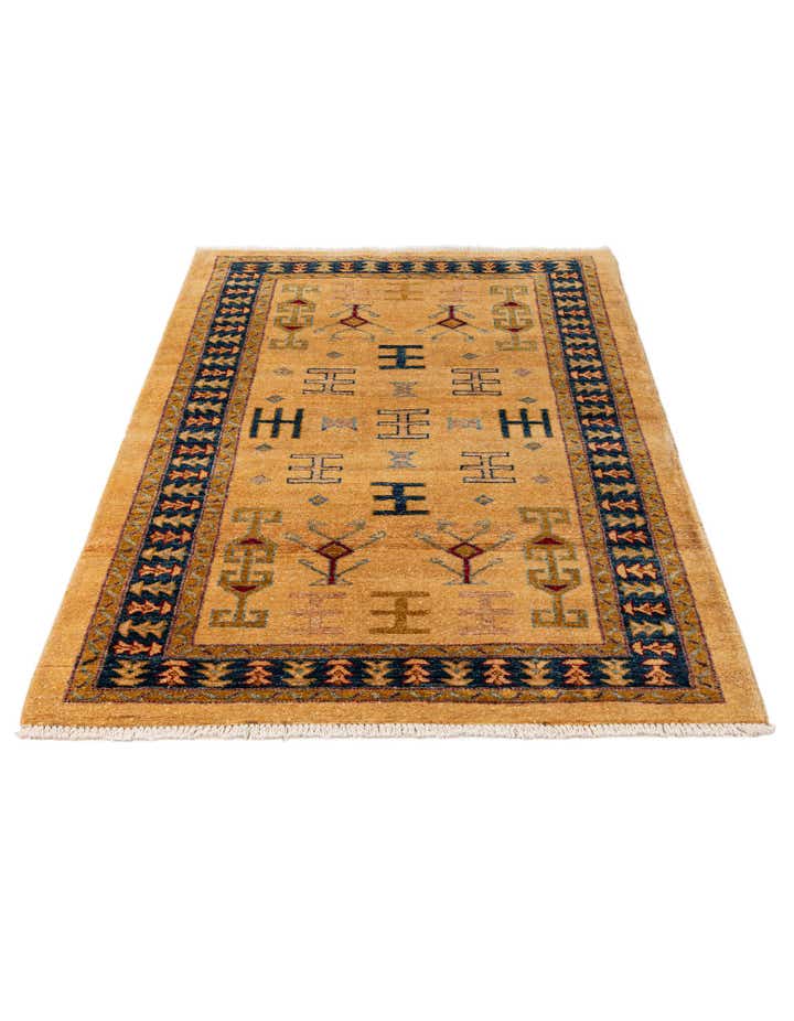 3' 4 x 5' 1 Hand Knotted Ziegler Wool Rug