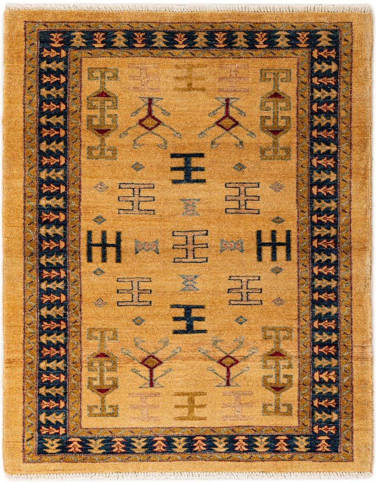 Detail image of 3' 4 x 5' 1 Hand Knotted Ziegler Wool Rug