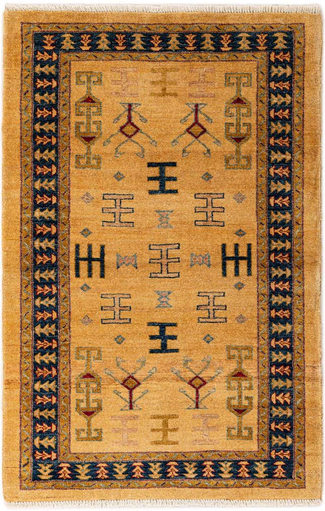 3' 4 x 5' 1 Hand Knotted Ziegler Wool Rug