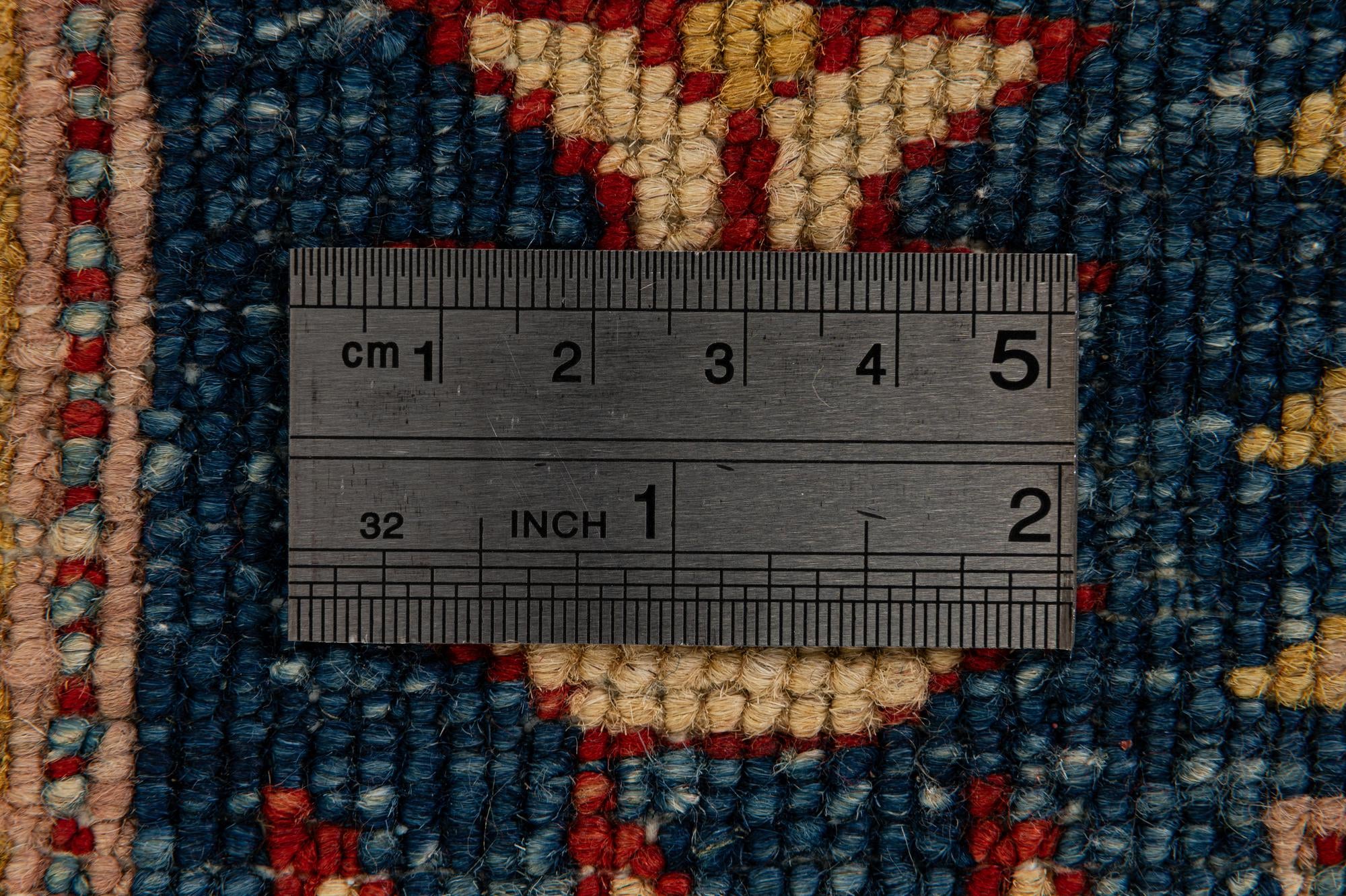 3' 4 x 4' 8 Hand Knotted Ziegler Wool Rug