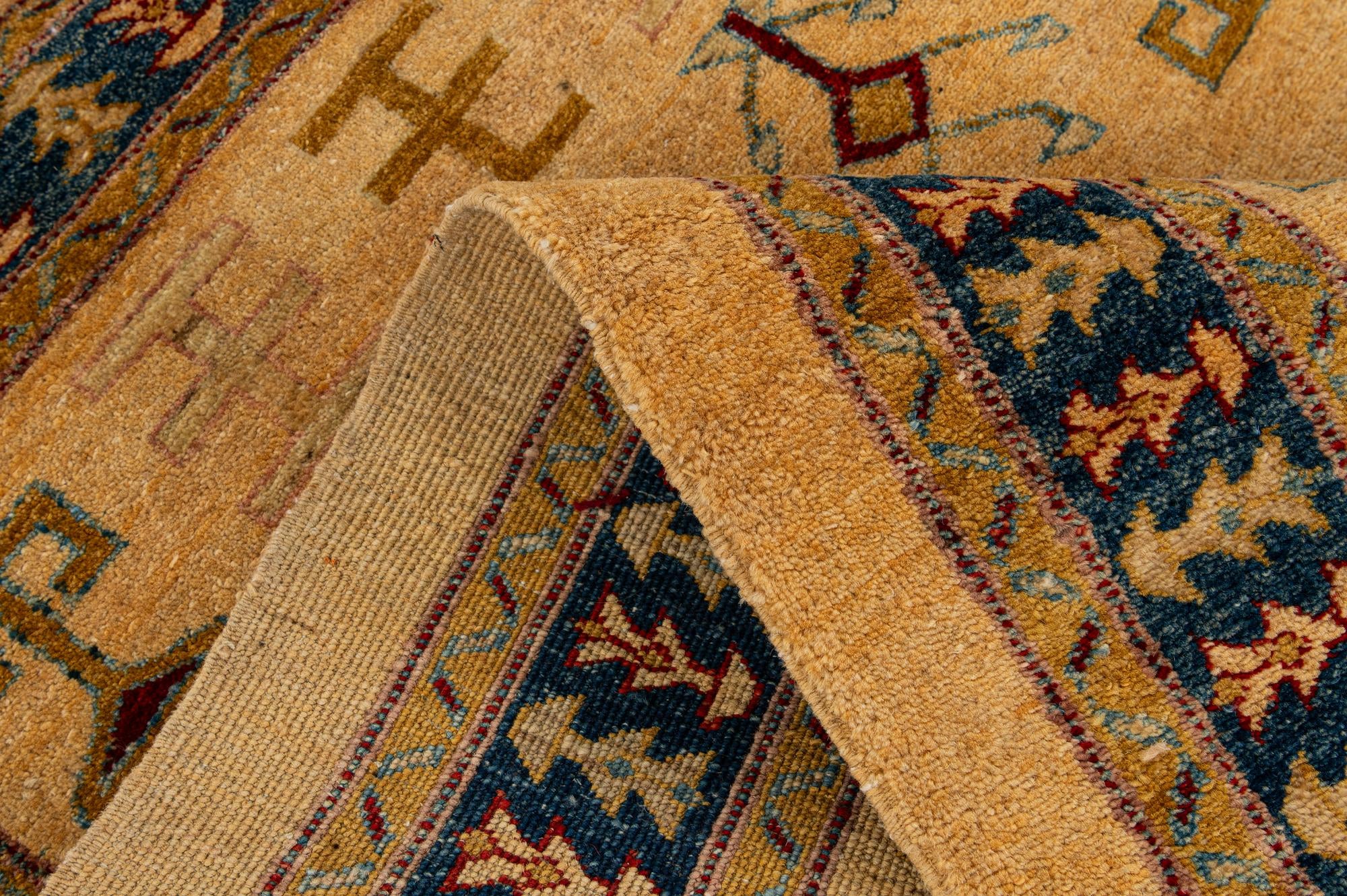 3' 4 x 4' 8 Hand Knotted Ziegler Wool Rug