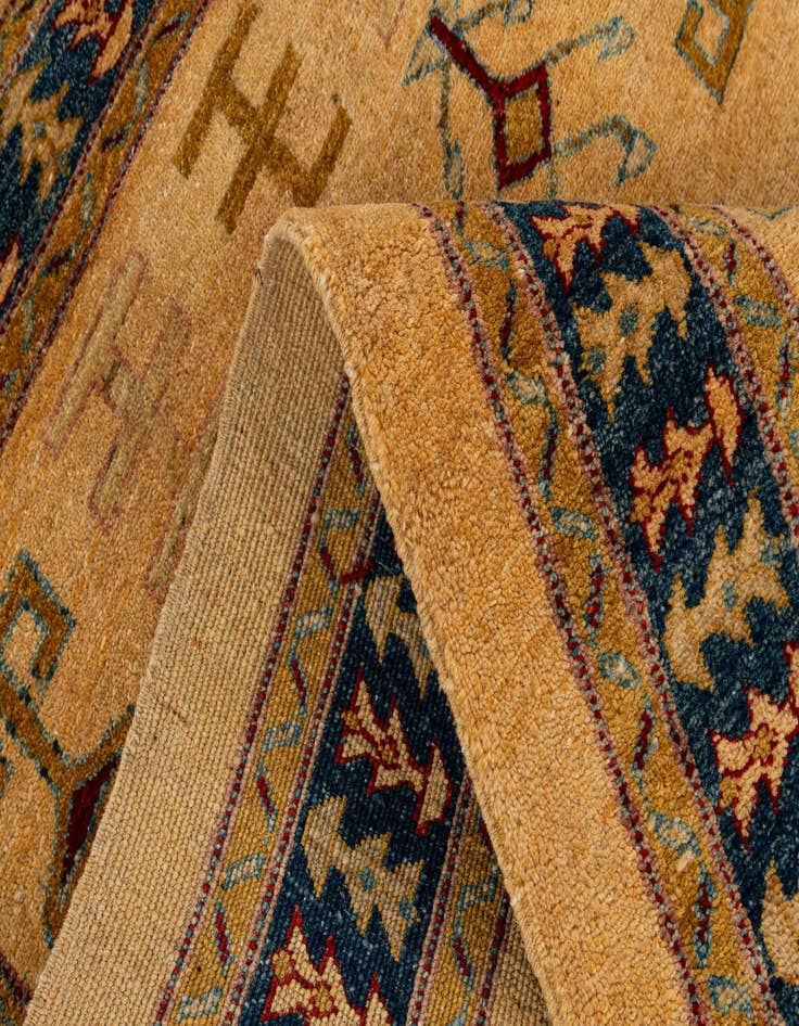 Detail image of 3' 4 x 4' 8  Hand Knotted Ziegler Wool Rug