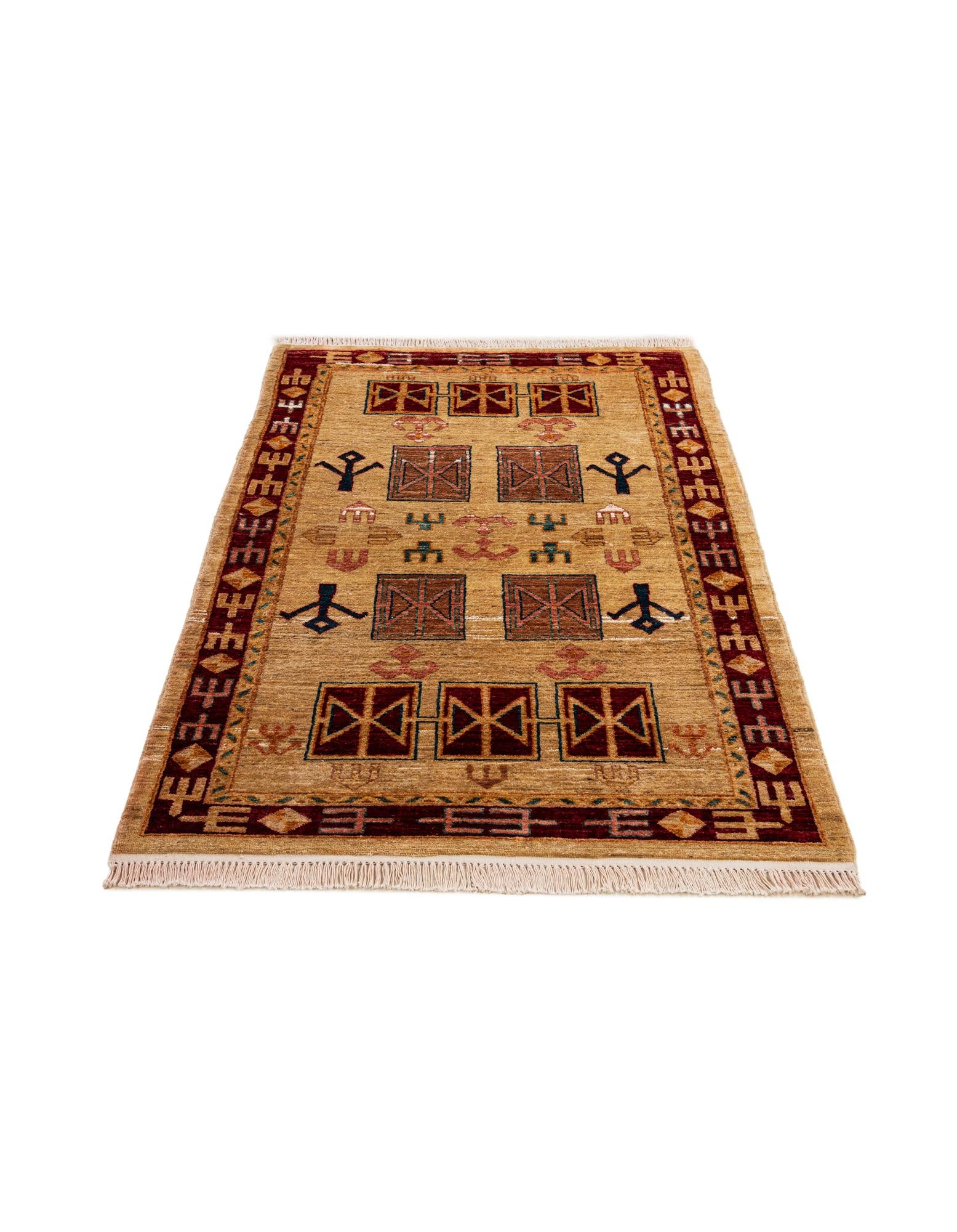 3' 3 x 5' 3 Hand Knotted Ziegler Wool Rug