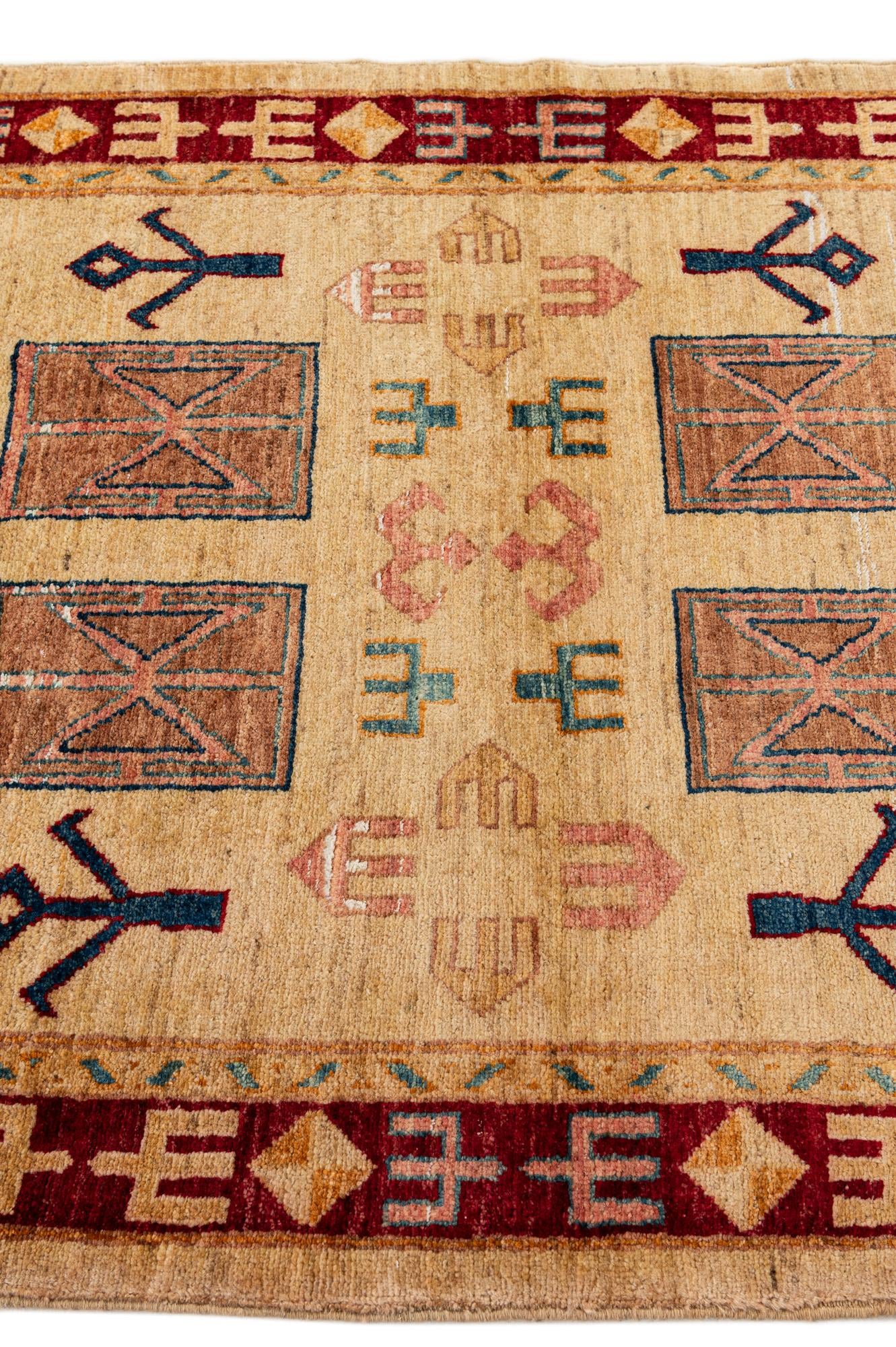 3' 3 x 5' 3 Hand Knotted Ziegler Wool Rug