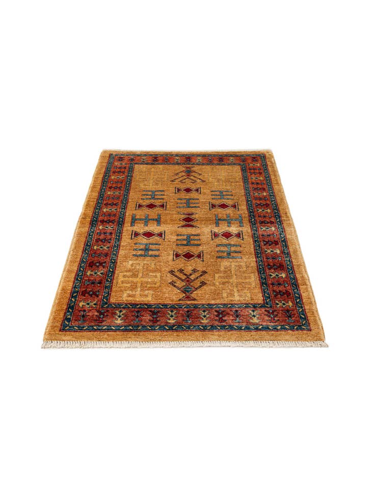 Detail image of 3' 5 x 4' 11  Hand Knotted Ziegler Wool Rug