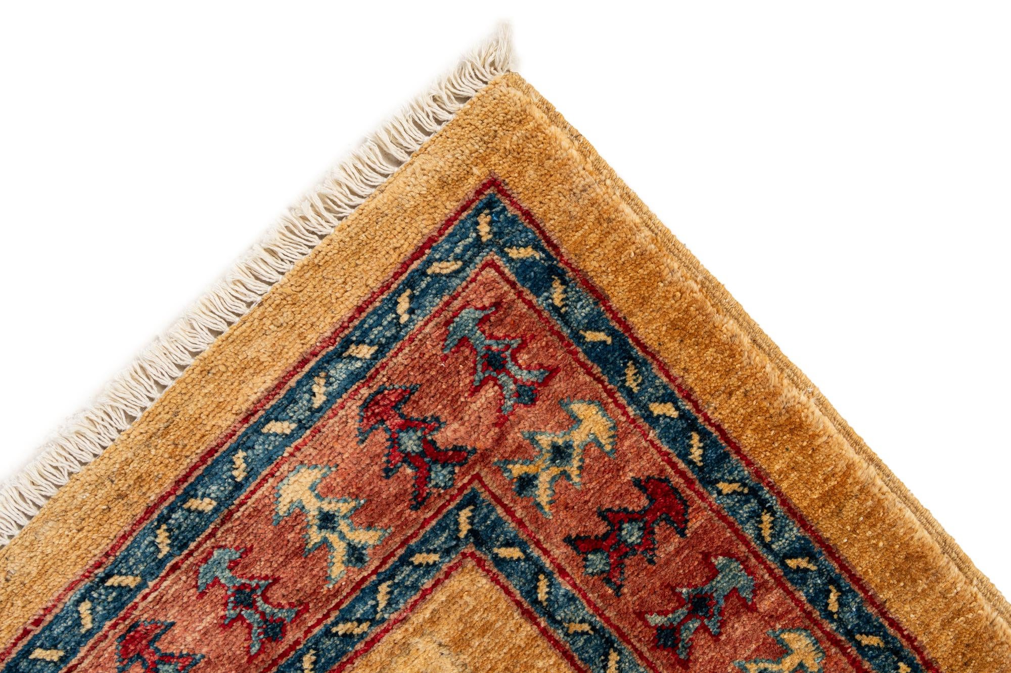 3' 5 x 4' 11 Hand Knotted Ziegler Wool Rug