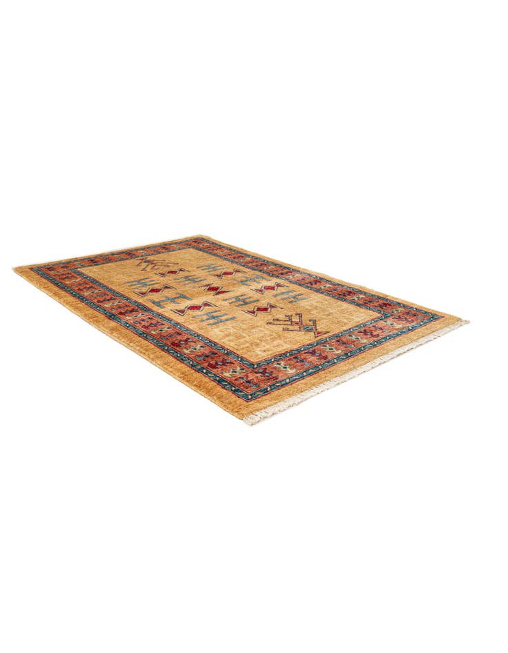 Detail image of 3' 5 x 4' 11 Hand Knotted Ziegler Wool Rug