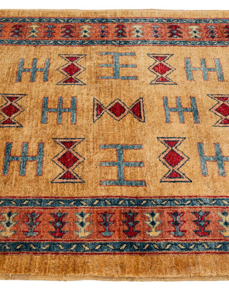 Detail image of 3' 5 x 4' 11  Hand Knotted Ziegler Wool Rug