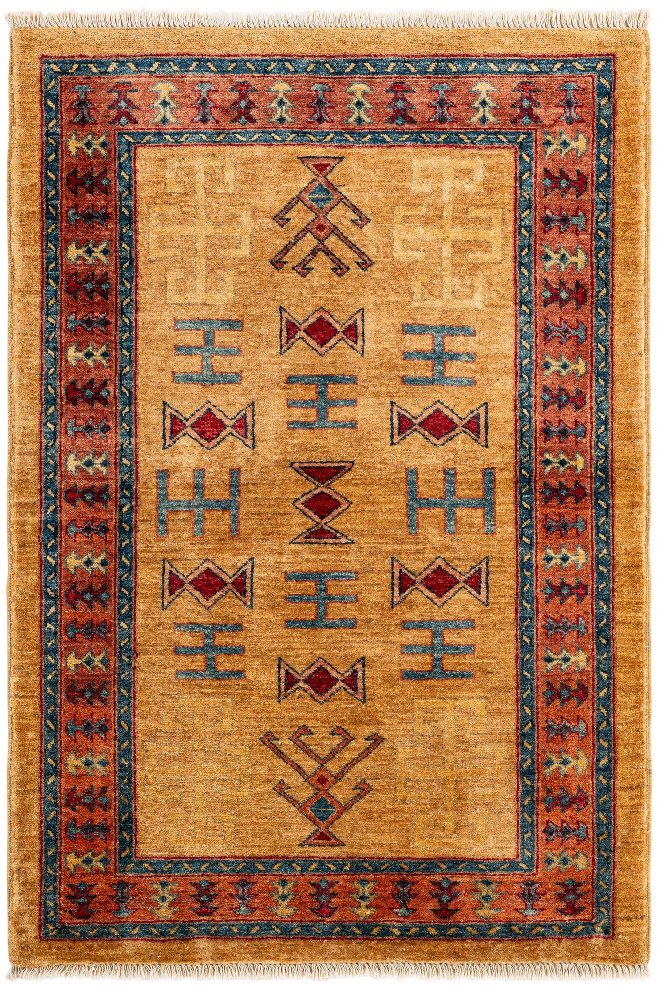 3' 5 x 4' 11 Hand Knotted Ziegler Wool Rug